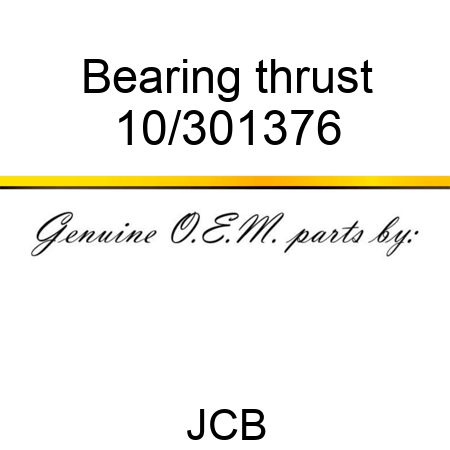 Bearing thrust 10/301376