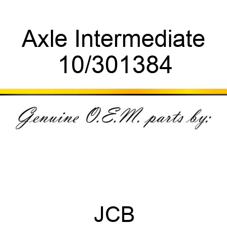 Axle Intermediate, 10/301384