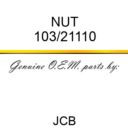 NUT 103/21110