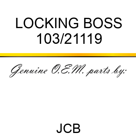LOCKING BOSS 103/21119