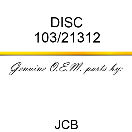 DISC 103/21312