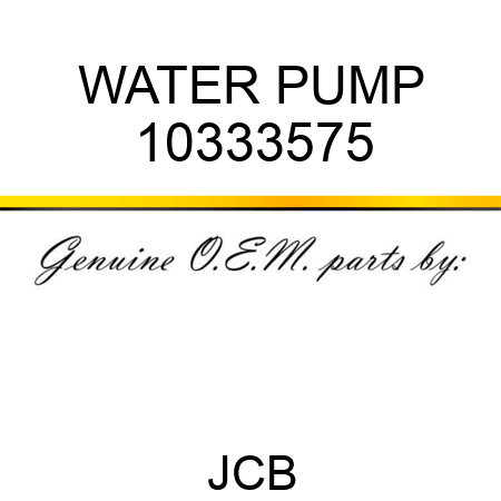 WATER PUMP 10333575