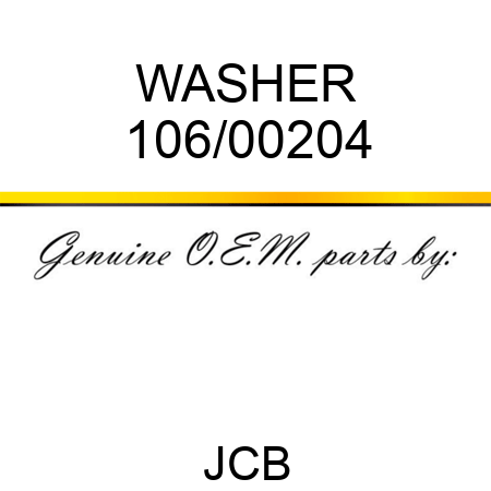 WASHER 106/00204