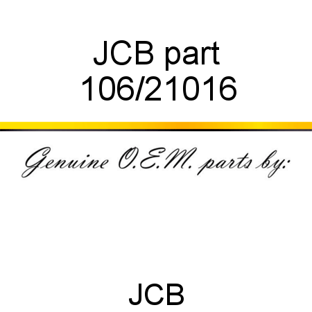 JCB part 106/21016