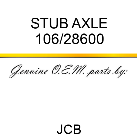 STUB AXLE 106/28600
