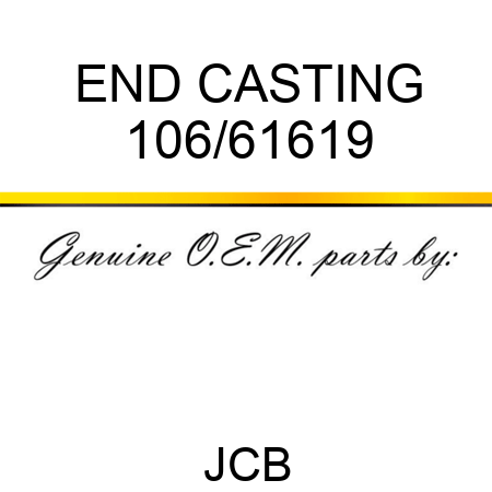 END CASTING 106/61619