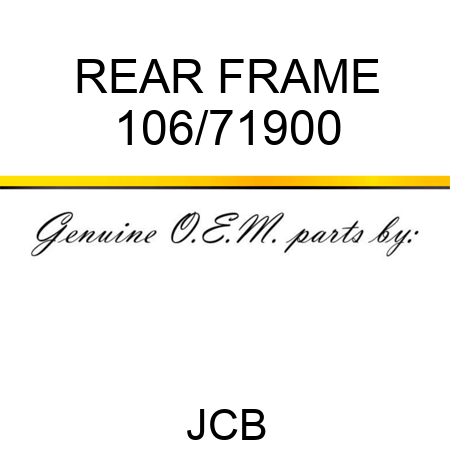 REAR FRAME 106/71900