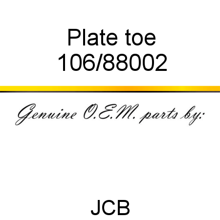 Plate, toe 106/88002