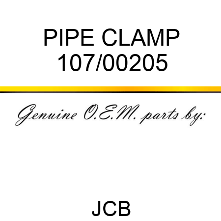 PIPE CLAMP 107/00205