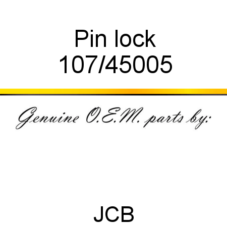 Pin, lock 107/45005