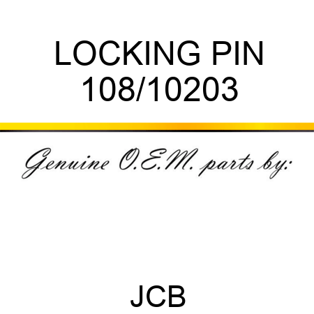 LOCKING PIN 108/10203