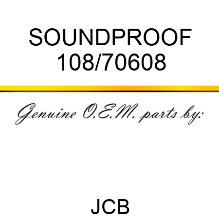 SOUNDPROOF 108/70608