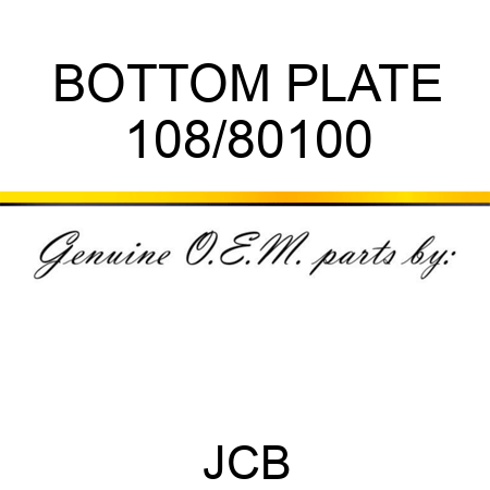 BOTTOM PLATE 108/80100