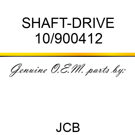 SHAFT-DRIVE 10/900412