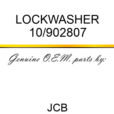 LOCKWASHER 10/902807
