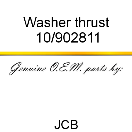 Washer, thrust 10/902811