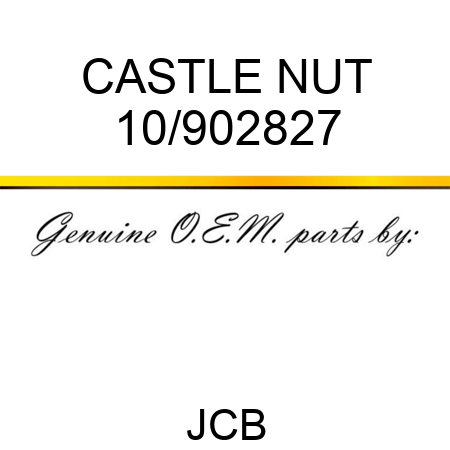 CASTLE NUT 10/902827