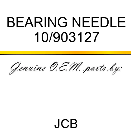 BEARING NEEDLE 10/903127