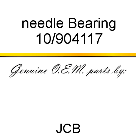 needle, Bearing 10/904117