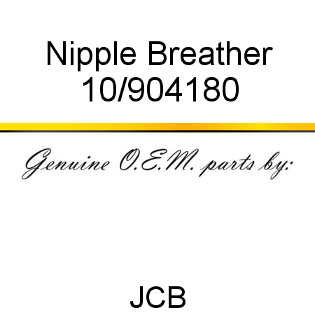 Nipple, Breather 10/904180
