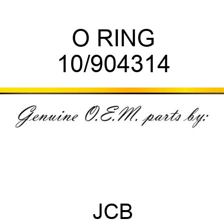 O RING 10/904314