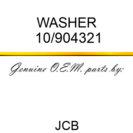 WASHER 10/904321