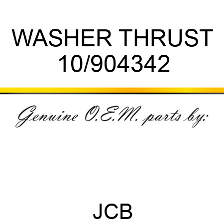 WASHER THRUST 10/904342