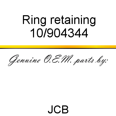 Ring, retaining 10/904344