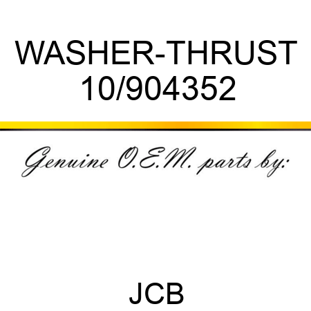 WASHER-THRUST 10/904352