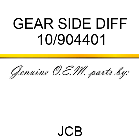 GEAR SIDE DIFF 10/904401
