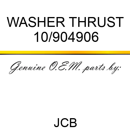 WASHER THRUST 10/904906