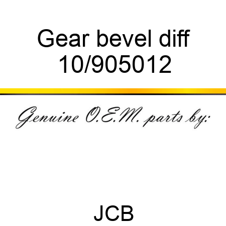 Gear bevel diff 10/905012