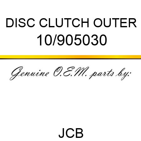 DISC CLUTCH OUTER 10/905030