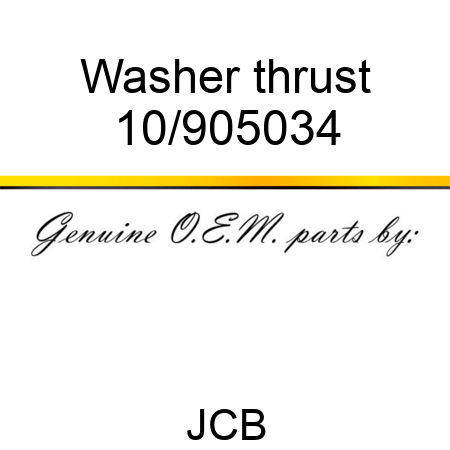 Washer thrust 10/905034