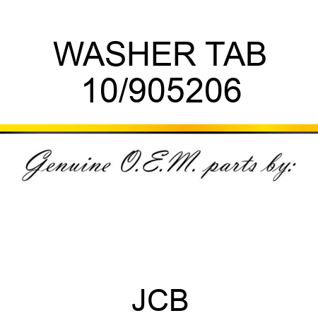 WASHER TAB 10/905206