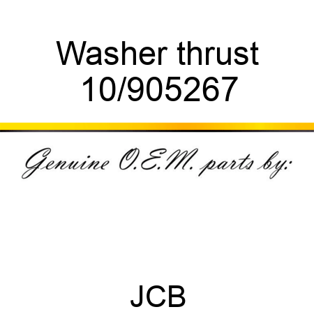 Washer thrust 10/905267