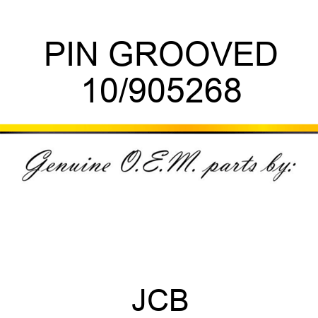 PIN GROOVED 10/905268