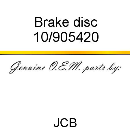 Brake, disc 10/905420