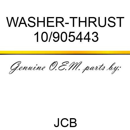 WASHER-THRUST 10/905443