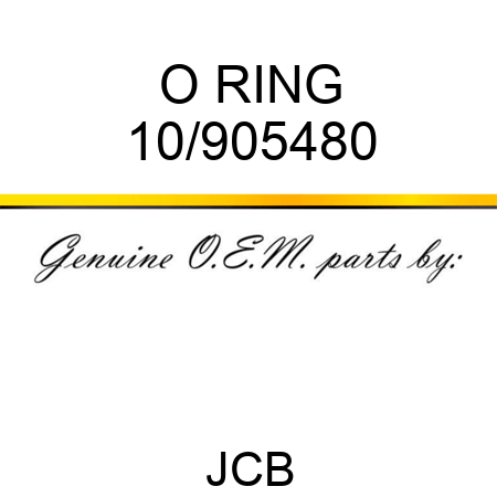 O RING 10/905480