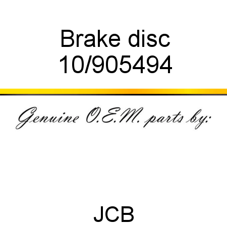 Brake, disc 10/905494
