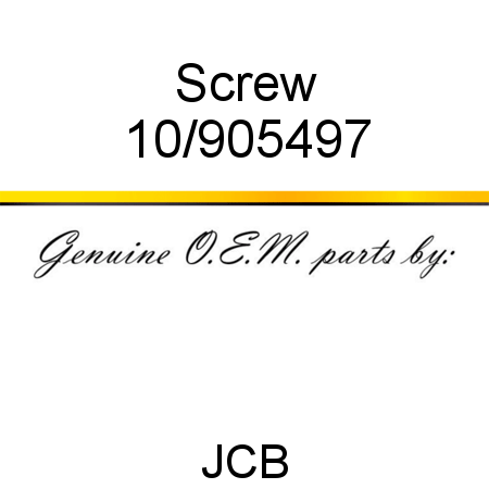 Screw 10/905497