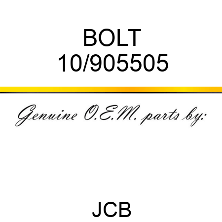 BOLT 10/905505