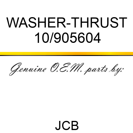 WASHER-THRUST 10/905604
