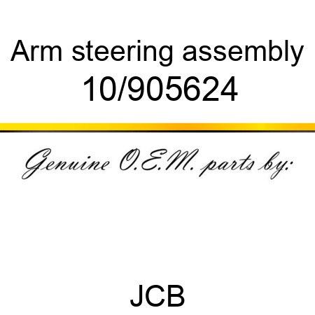 Arm, steering assembly 10/905624