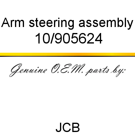Arm, steering assembly 10/905624