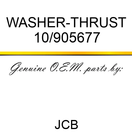 WASHER-THRUST 10/905677