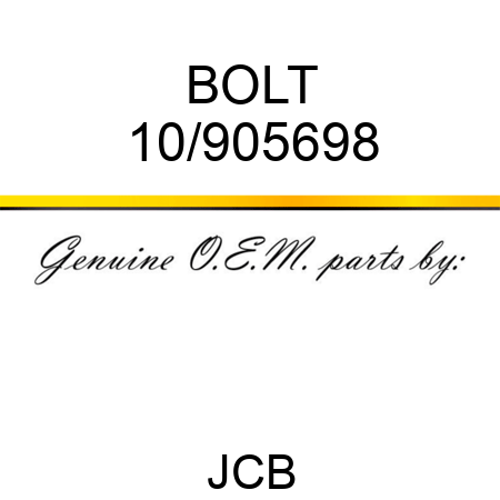 BOLT 10/905698