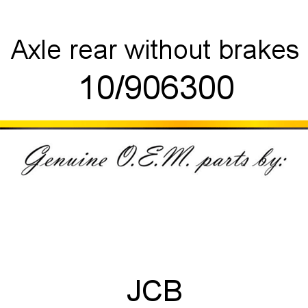 Axle, rear without brakes 10/906300