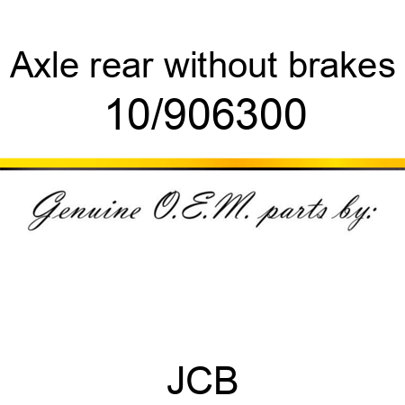 Axle, rear without brakes 10/906300